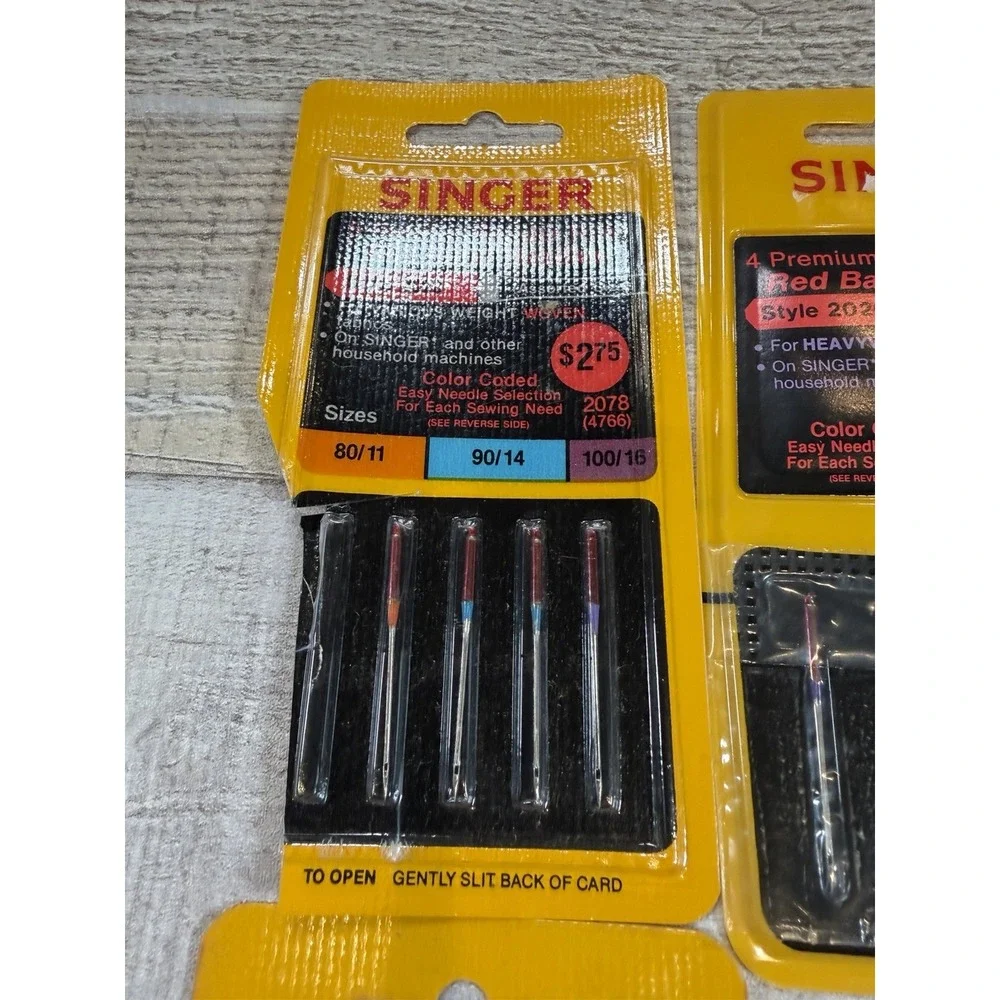 Singer Sewing Machine Needles Lot Style 2020 Red Band 80 90 100 Universal